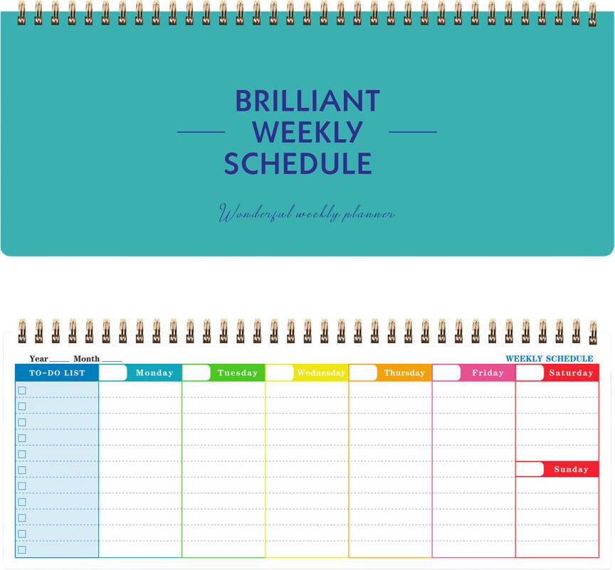 Weekly planner Clear Weekly Planner Notebook
