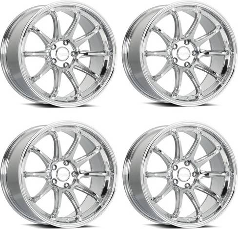 Set 4 18 Racing HR06 Chrome Wheels