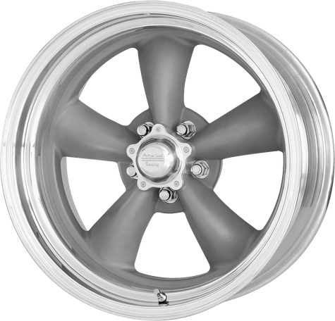 American Racing Classic Torqthrustii Mag Gray Machined Lip 16x7 Rim