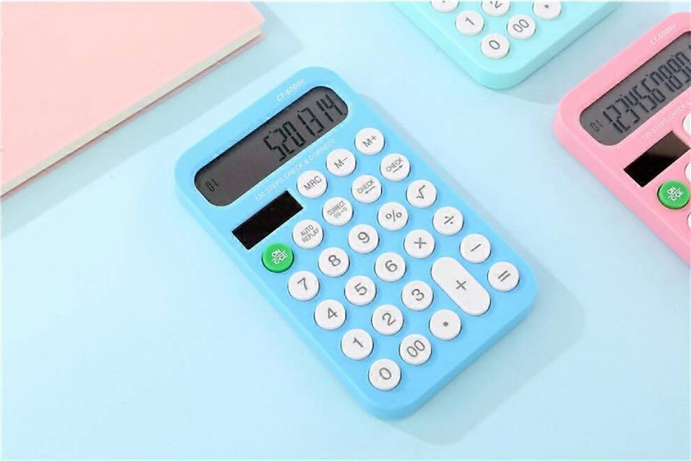 Kikidex Color Multifunction Solar Mini Calculator