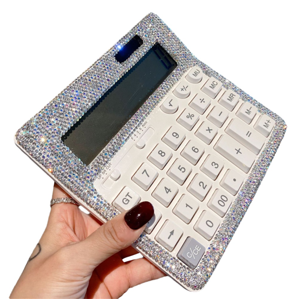Typecat Rhinestone Crystal Calculator LCD Display