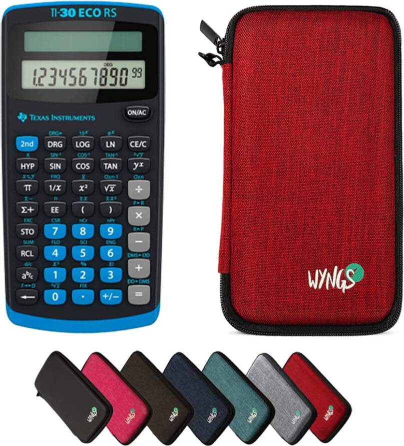 Ti calculator Texas Instruments Basic Set Red with Calculator TI-30 ECO RS
