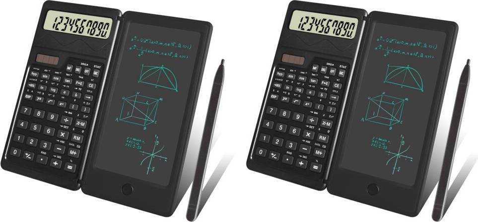 12-Digit LCD Desk Calculator with Notepad