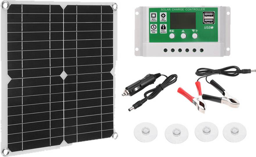40W Solar Panel Dual USB 30A Controller