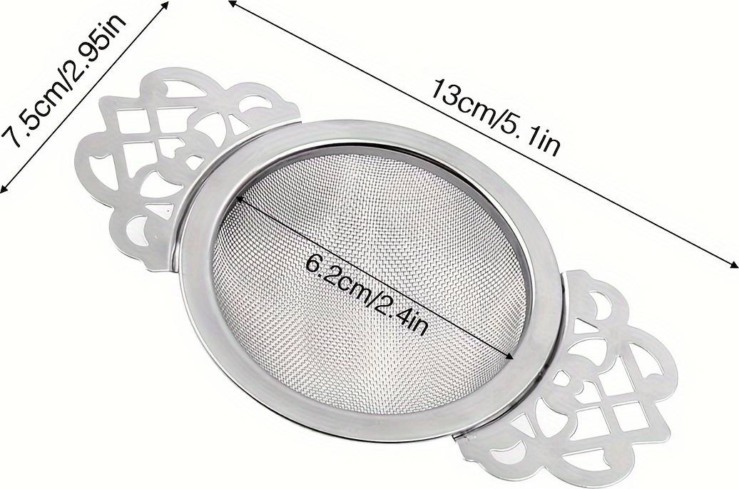 Temu Premium Stainless Steel Tea Infuser Dual Handles Kitchenware