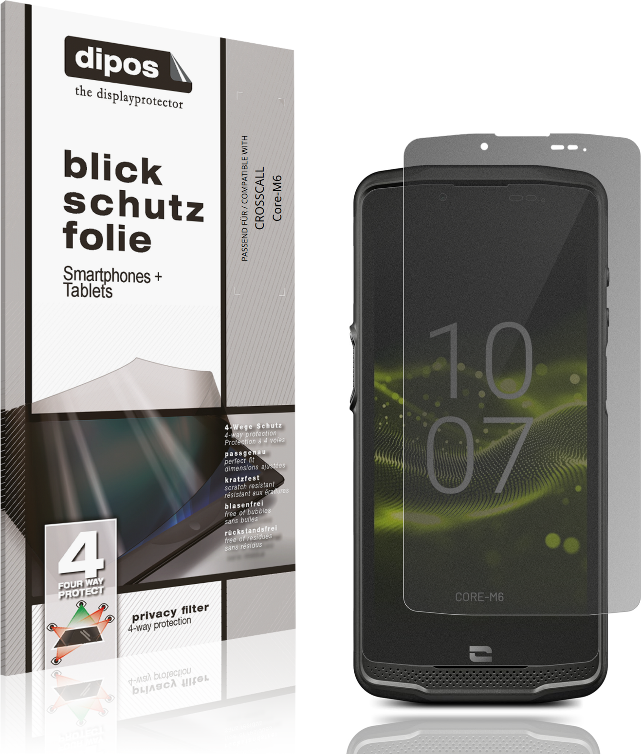 Dipos Crosscall Core-M6 4-Way Screen Protector