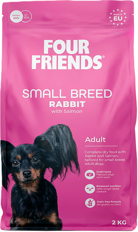 Four Friends Dog Adult Small Breed Rabbit 2 Kg