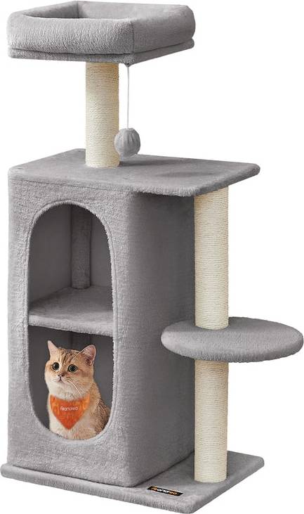 Feandrea Cat Tree Tower Dual Hideouts Scratching Posts