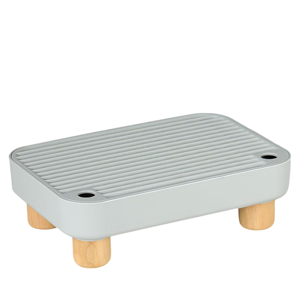 Exogio Litter Box Step Ramp Catcher with Wooden Base