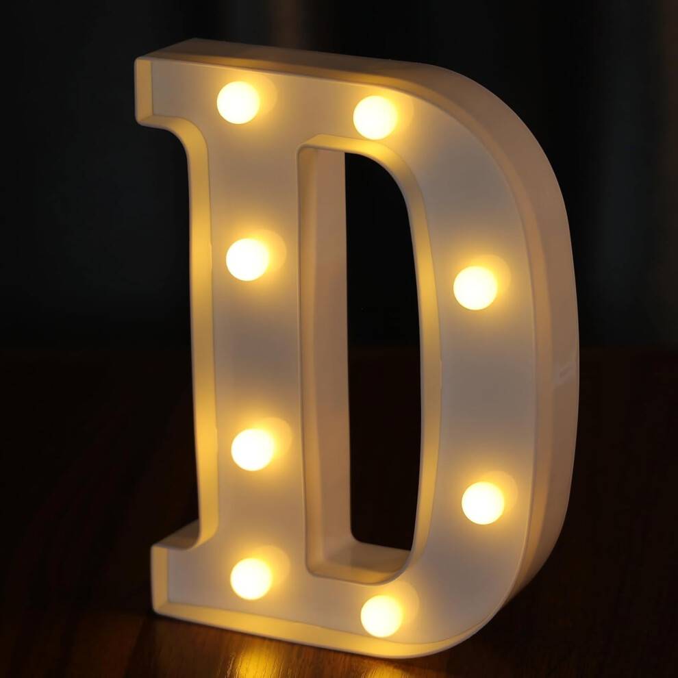 LED Light-Up Letter D