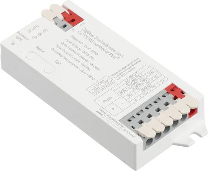 Homey ZigBee 3.0 Pro 2In1 CCT Dimmer LED Strip Controller