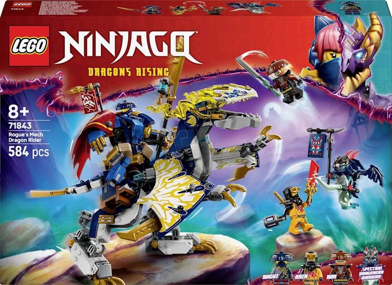 Lego mech LEGO Rogue's Mech Dragon Rider Set 71843
