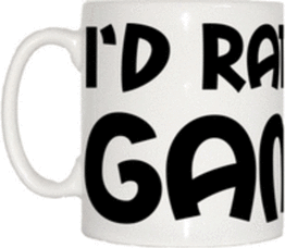 TeeTreeDesigns I'd Rather Be Gaming Mug Cup
