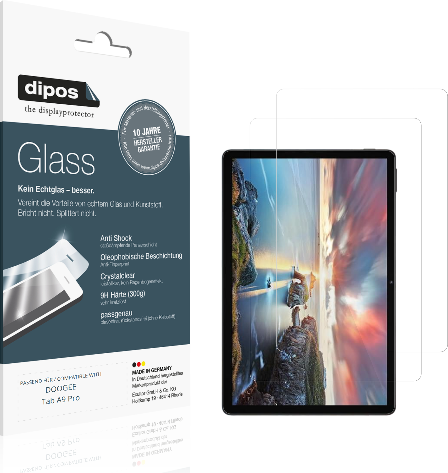 Dipos Screen Protector For Doogee Tab A9 Pro