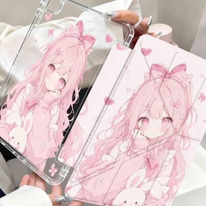 Shein Anime Girl Pattern Tablet Protective Case