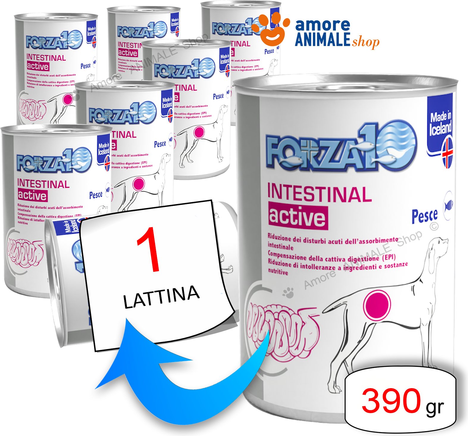 Forza10 Active Line Intestinal Fisk 18 x 390 g