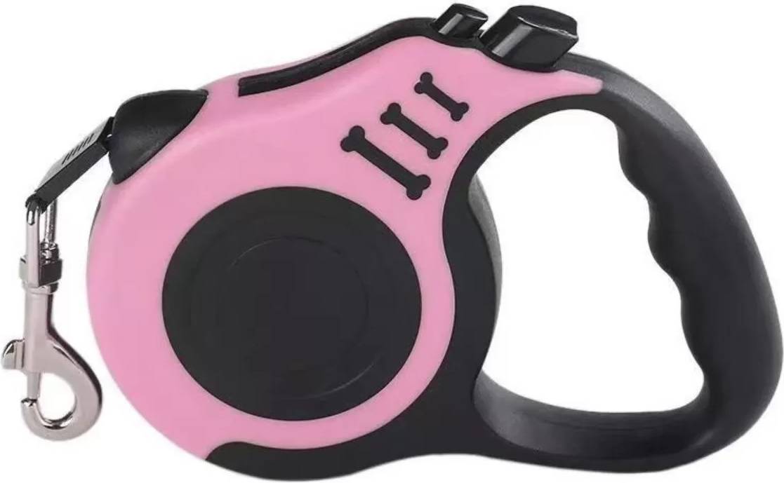 INF 5M Automatisk Rullkoppel Husdjur Pink