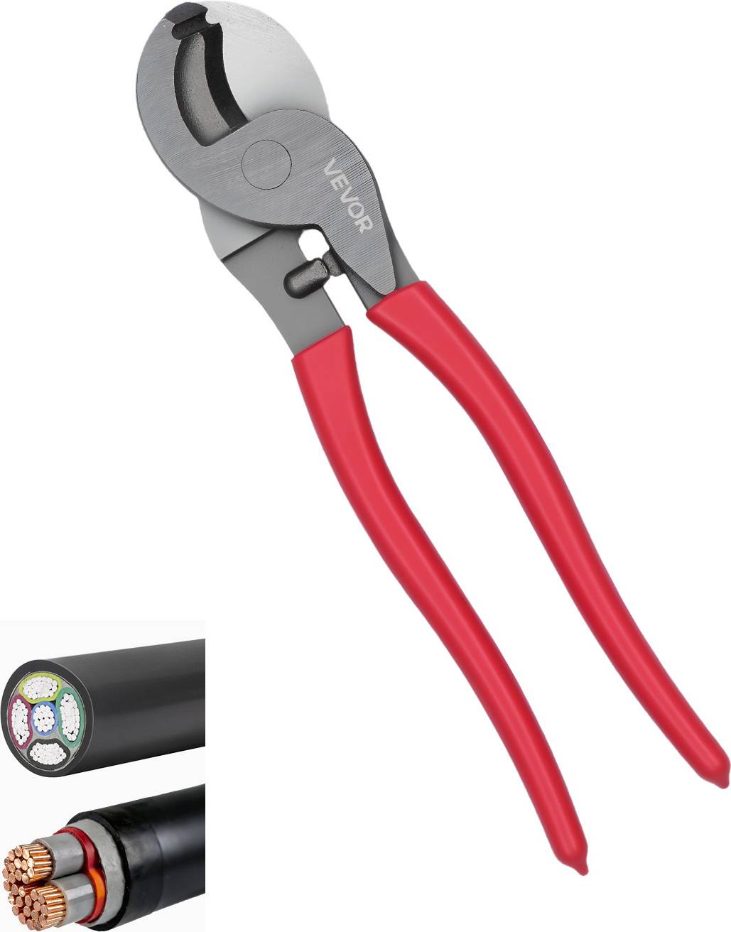 VEVOR High Cutter 9-1/4 In Compact Pvc-Coated Handles Cable Cutters