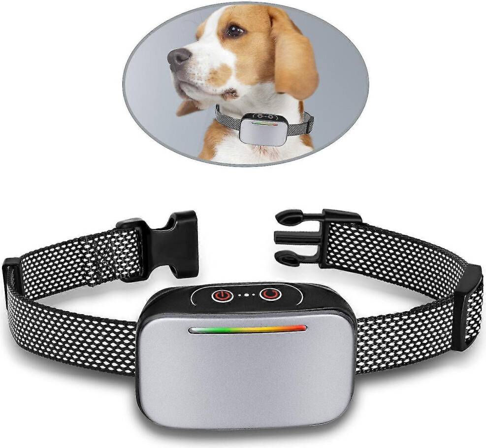 Silver Automatic Dog Barking Collar Intelligent Detection Module