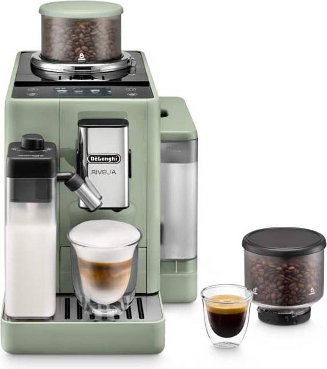 Delonghi bean to cup De'Longhi Rivelia Jade Green Automatic Compact