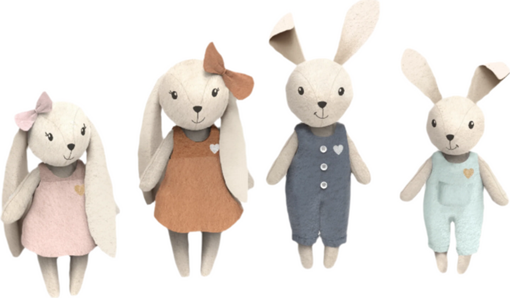 Speedy Monkey Rabbit Family Set