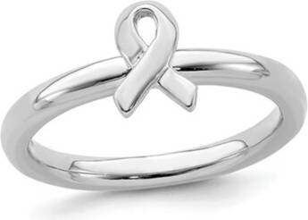 Sterling Silver Awareness Ribbon Ring