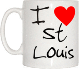TeeTreeDesigns I Love Heart St Louis Mug Cup