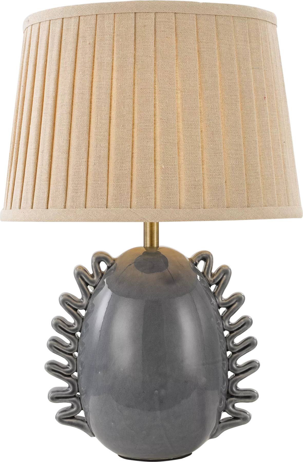 John Lewis Ruffle Ceramic Base Blue Table Lamp