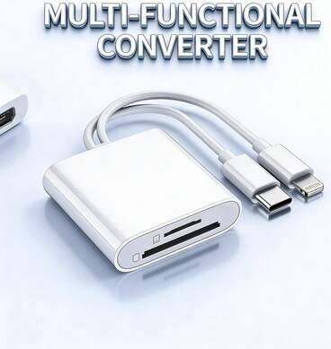 Shein USB C Lightning 2-In-1 Card Reader Adapter