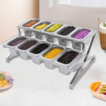 Shein Expandable Spice Rack 10 Tier Stainless Steel