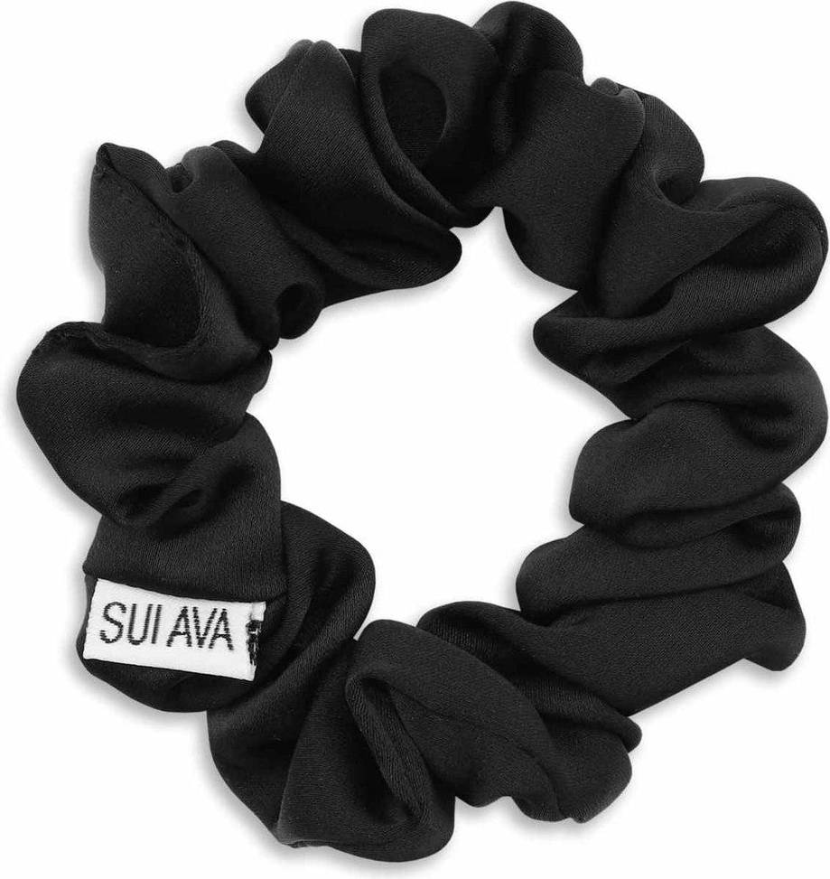 Sui Ava Ruched Ribbon Scrunchie Black Str Middle