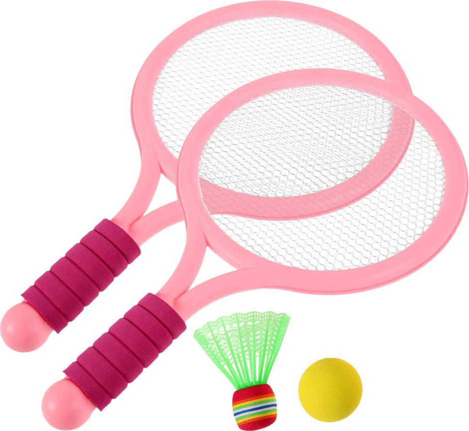 iplusmile 2Sets Pink Badminton Rackets for Children