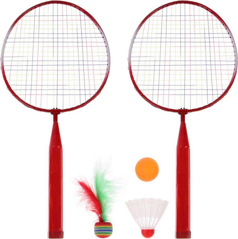 Totority 3Sets Children's Pink Badminton Racket Set