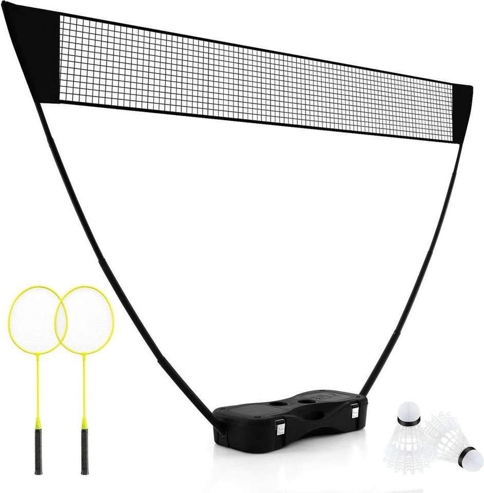 Kelvenix Badminton Set Net Rackets Black