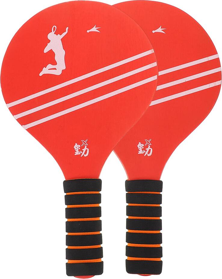 iplusmile 10 Pcs Wooden Paddle Rackets With Short Handle