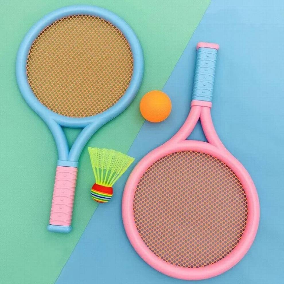 Badminton Racket Set - 2 Rackets with Shuttlecock and Ball