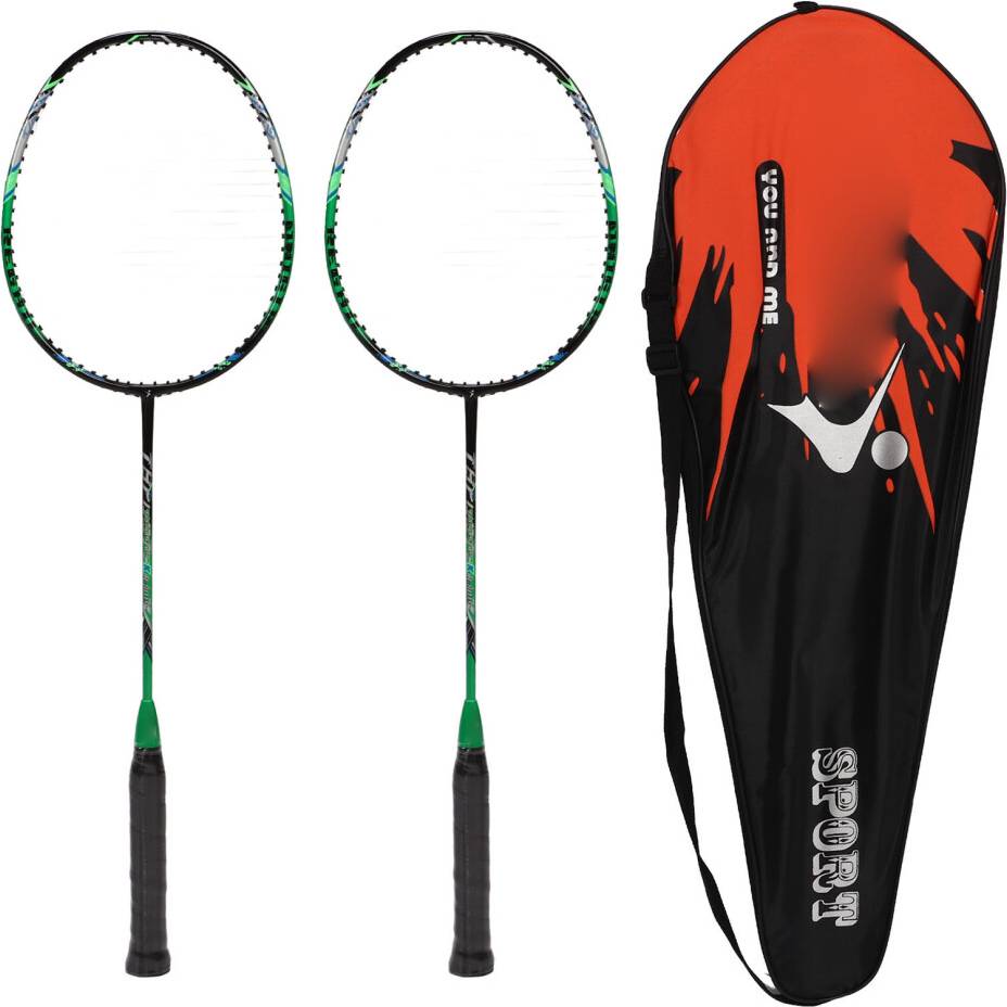 2 Pcs Carbon Fiber Badminton Rackets
