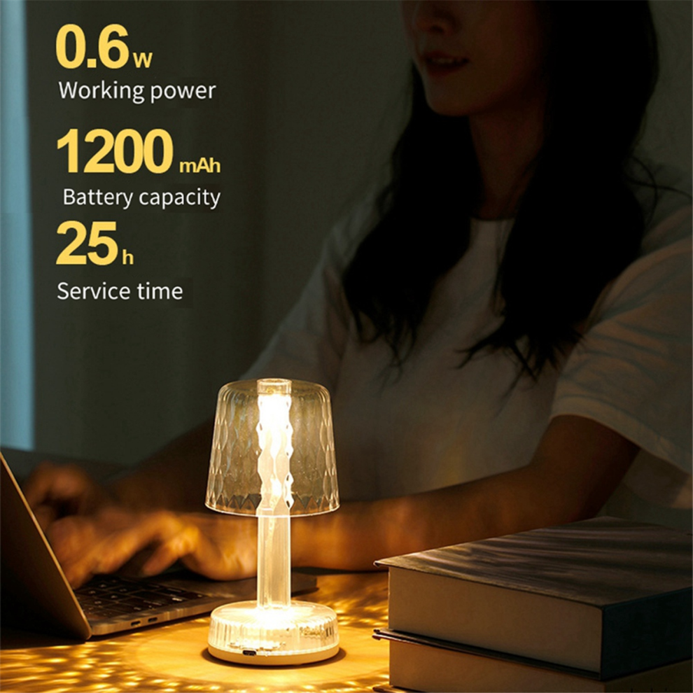 Typecat LED Crystal Projection Night Lights USB 3-Types Table Lamp