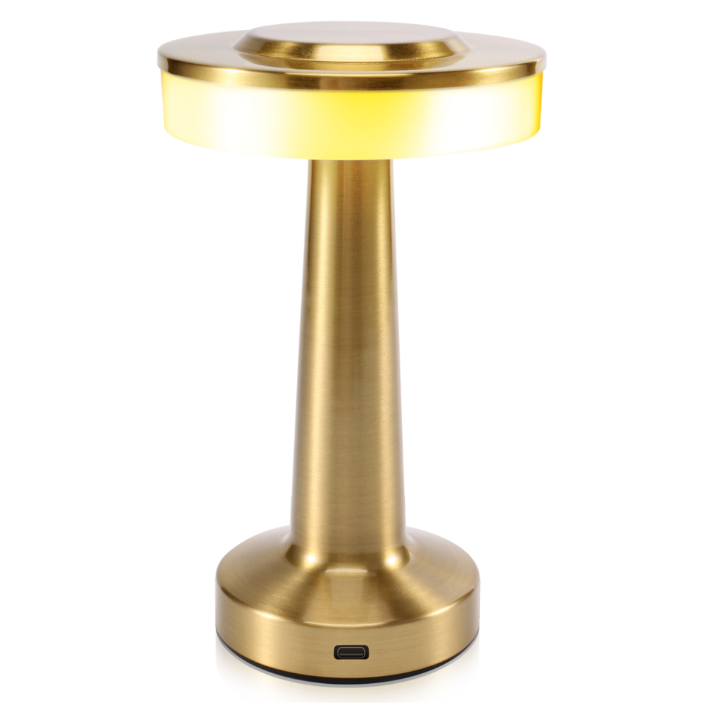 Typecat Touch LED Rechargeable Gold Table Lamp