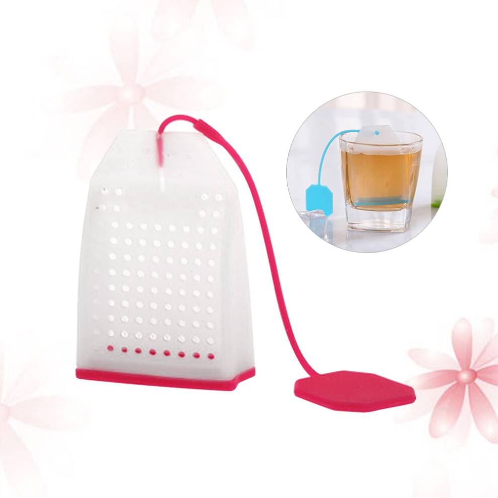 Inoomp Silicone Reusable Tea Bag Infuser Strainer Red Kitchenware