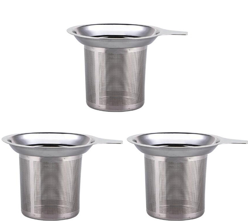 Spactz 3X Reusable Stainless Steel Mesh Tea Infuser Strainer Kitchenware 3pcs