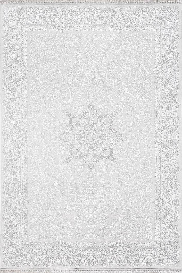 Ebern Designs Bordered Acrylic Area Rug Machine Grey