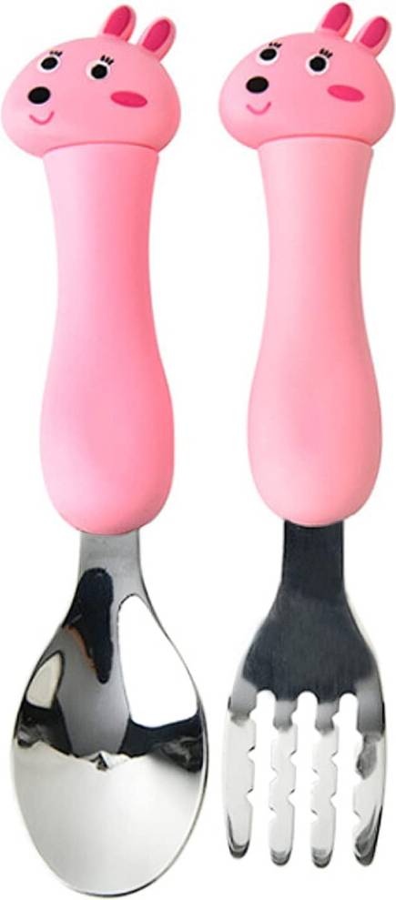Fork Spoon Set Cartoon Design