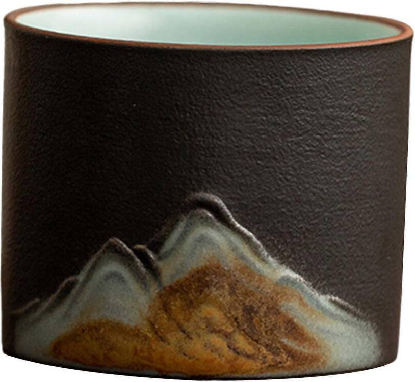 Kikidex Ceramic Abstract Pattern Yerba Mate Cup