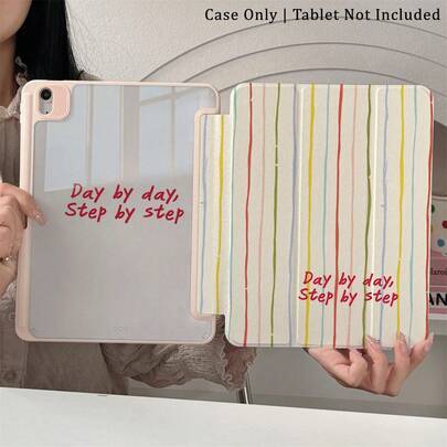 Shein Colorful Striped Tablet Protective Case