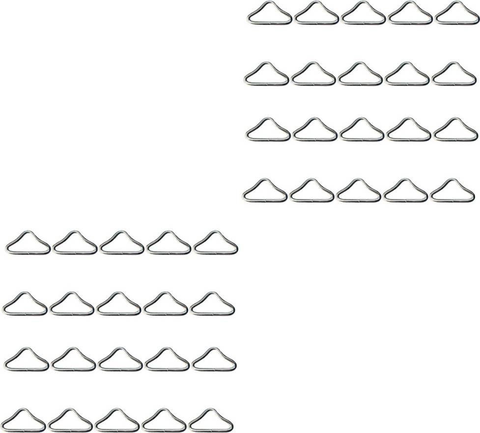 ABOOFAN 80Pcs Weatherproof Silver Triangle Rings