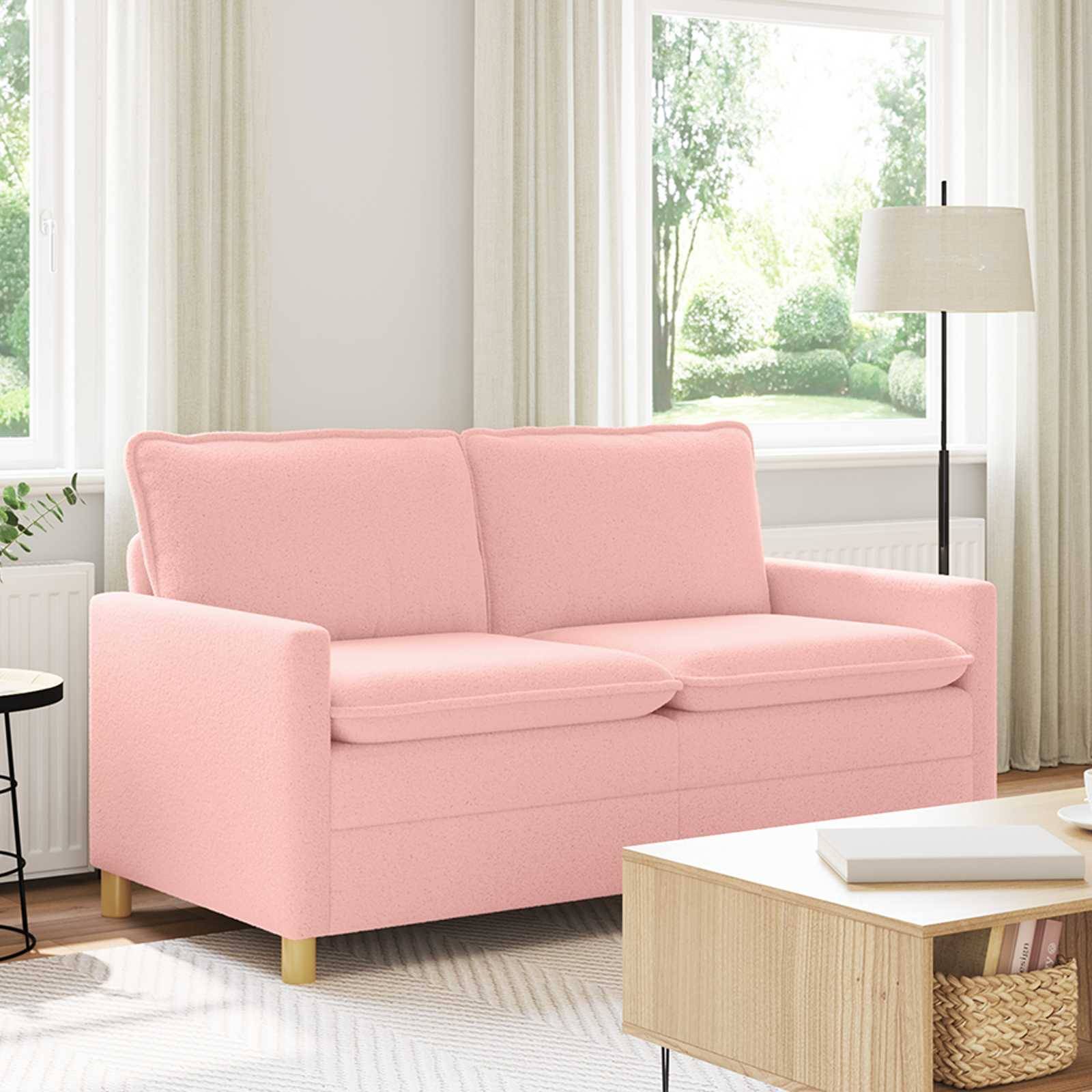 vidaXL Rosa Stoff Sofa