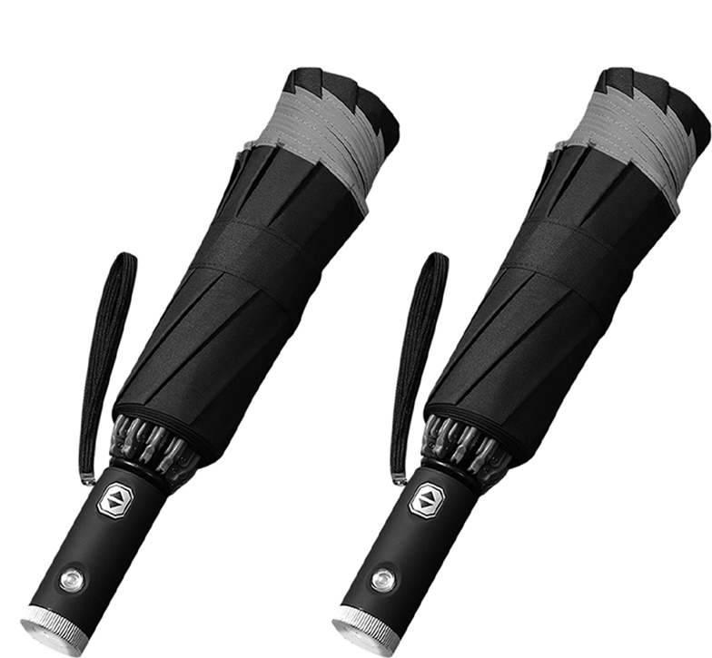Torribaly Automatic Reverse Umbrella Inverted Reflective Folding LED Light