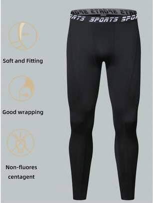 Mens compression tights Shein Quick-Dry Compression Athletic Base Layer Tight Pants