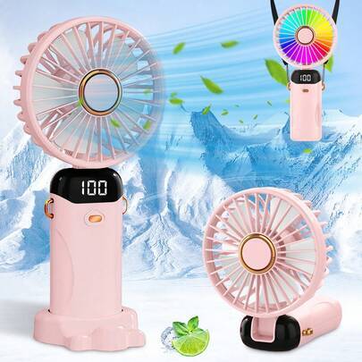 Electric fan Shein Rechargeable Portable Handheld Mini Electric Fan